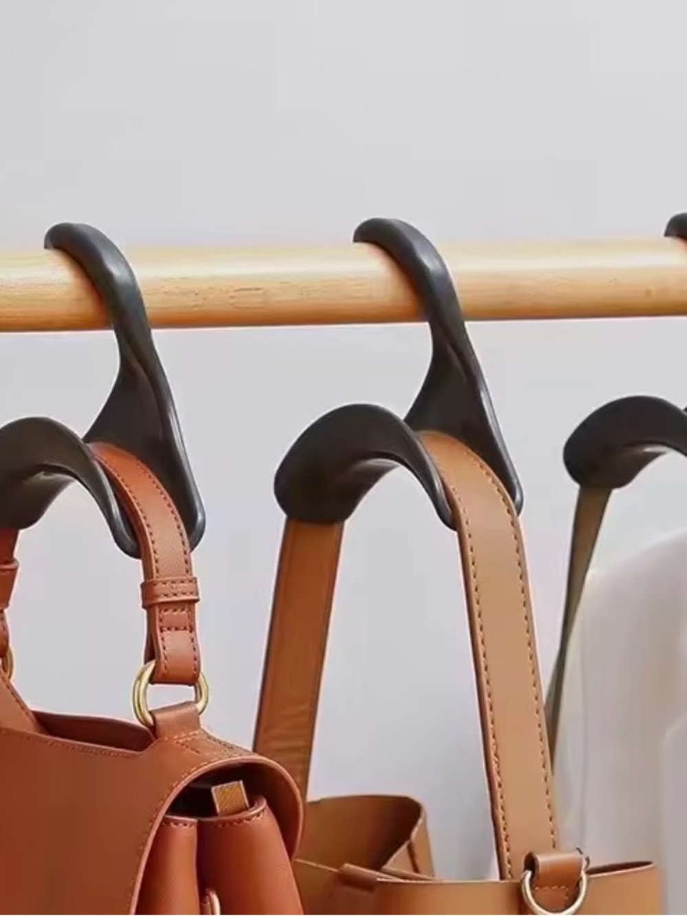 Black Arched Handbag Hanger & Backpack Hooks 2-Pack – Brand New!